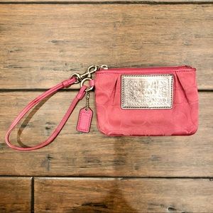 Pink Coach Wristlet